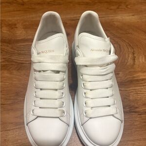 Alexander McQueen Ivory Lace-Up Sneakers